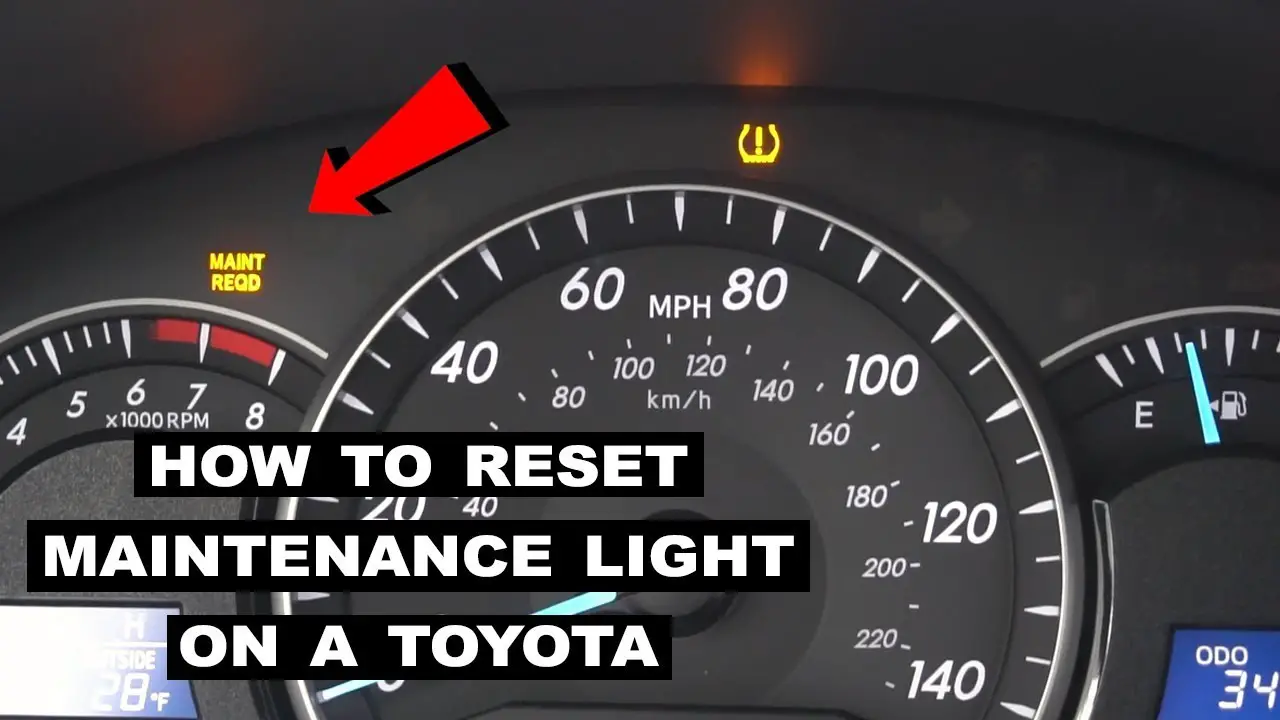 Toyota Camry Maintenance Required Light Reset: A Step By Step Guide